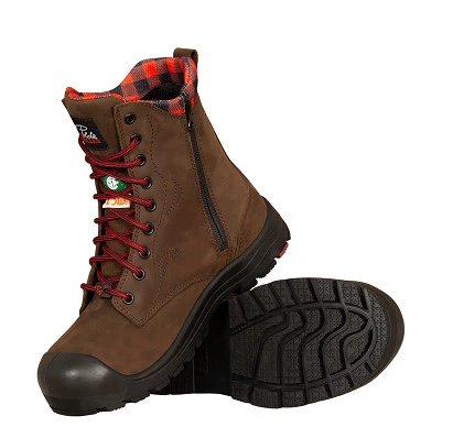 Bottes de sécurité à cap d’acier pour femme 358 brun- Pilote et Filles - Image 2