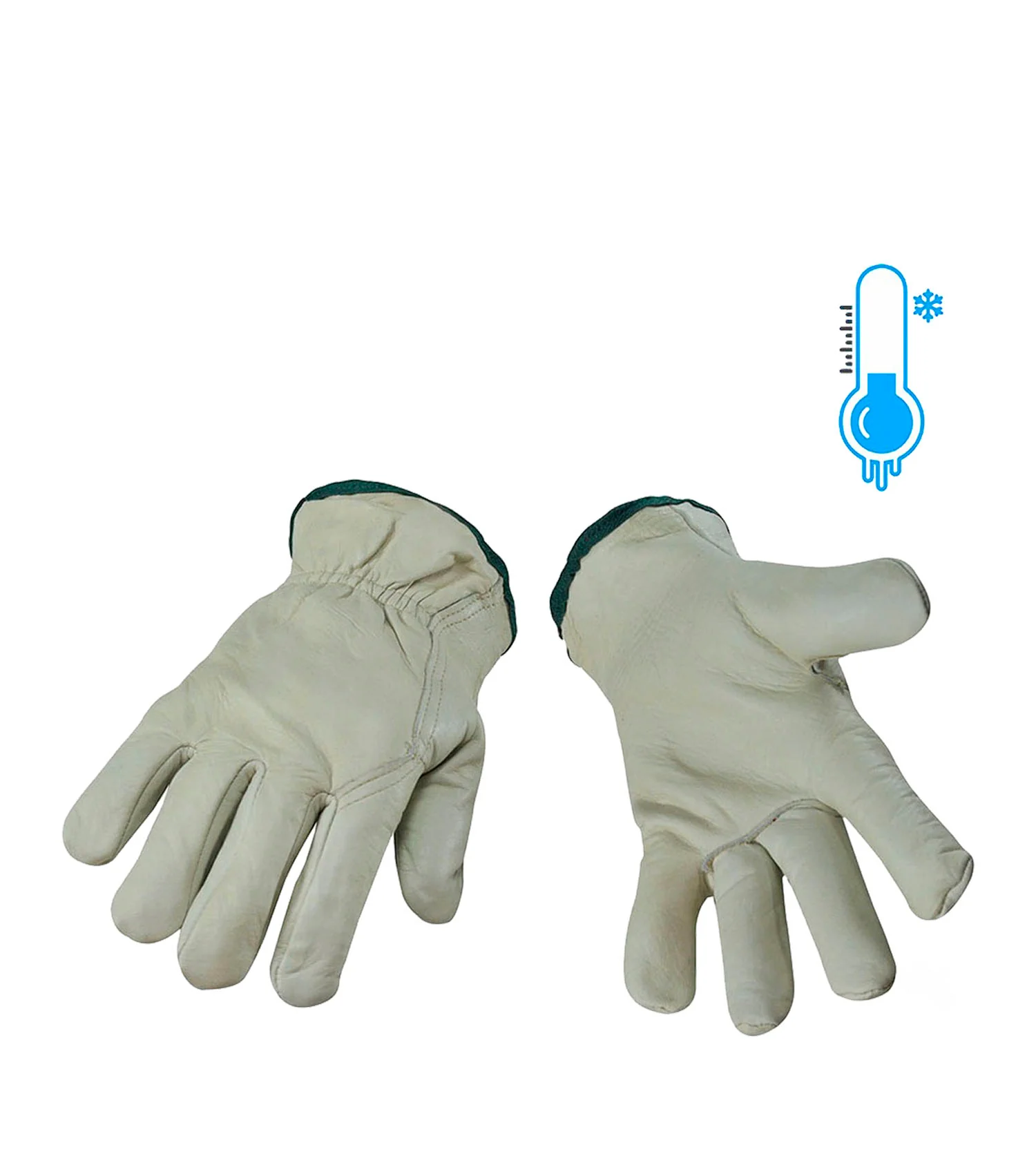 Gants de travail doublés en cuir DC10F - Wipeco