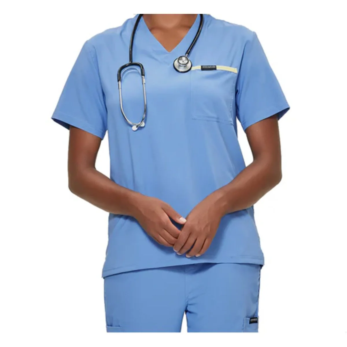 Haut d'uniforme encolure en V unisexe - Chlorophylle