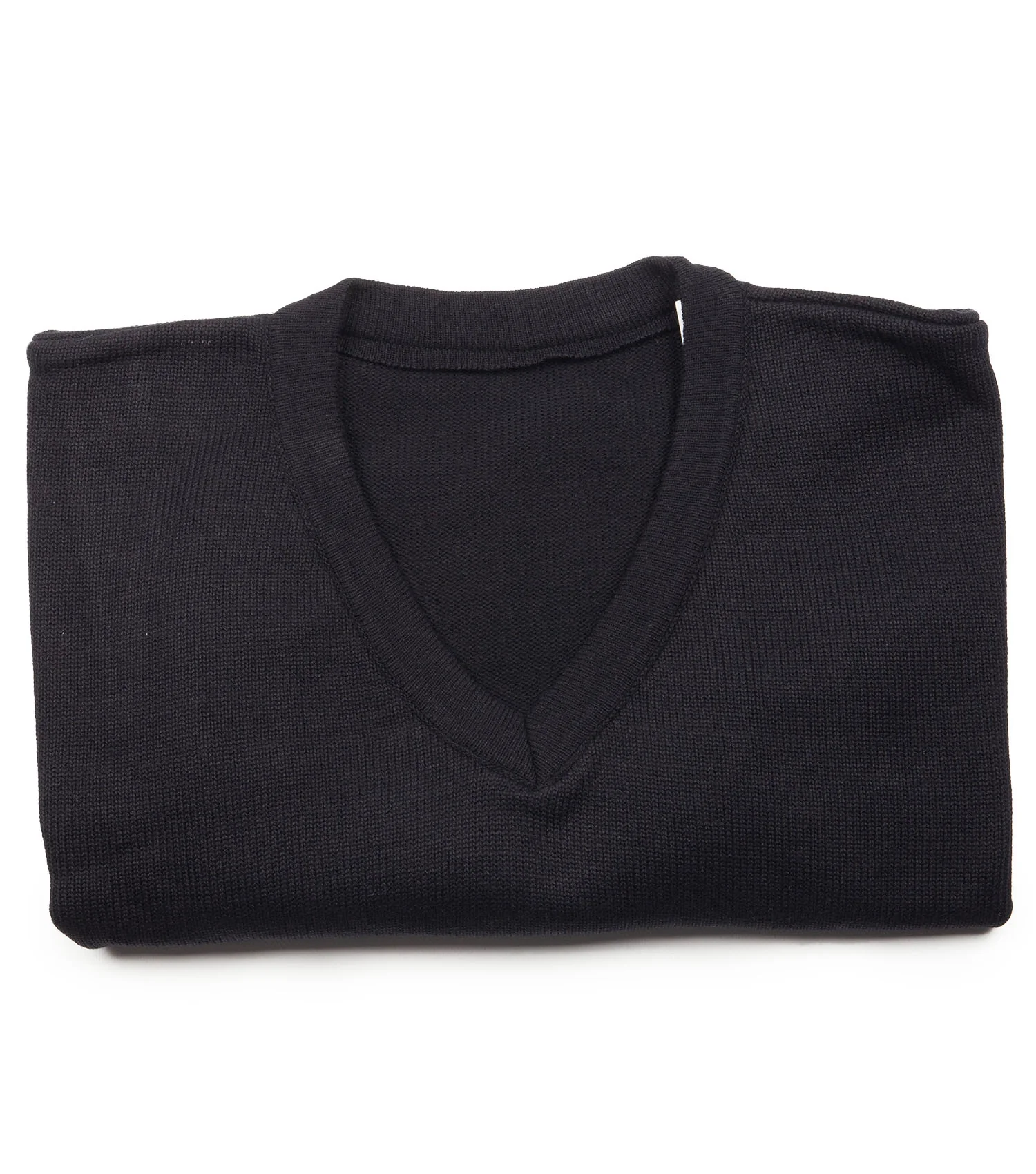 Pull d'uniforme noir avec col en V - T.Q. Knits - Image 3