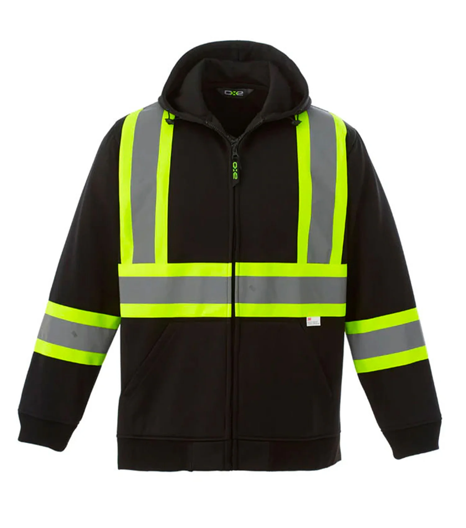 Sweat-shirt à capuche haute visibilité L00682 Noir - Canada Sportswear