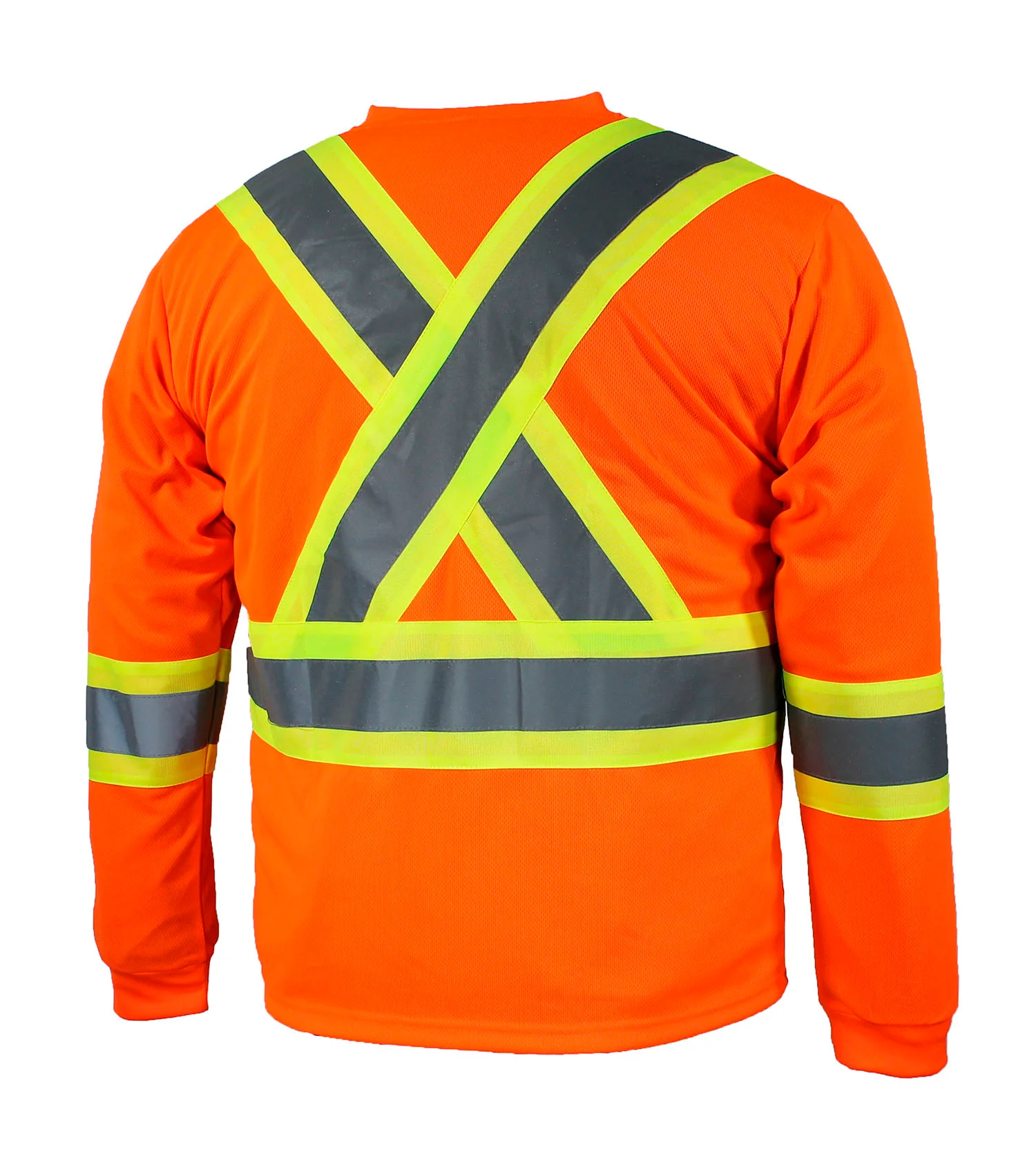 T-Shirt manches longues-10/4 JOB bandes réfléchissantes orange - Ganka - Image 2